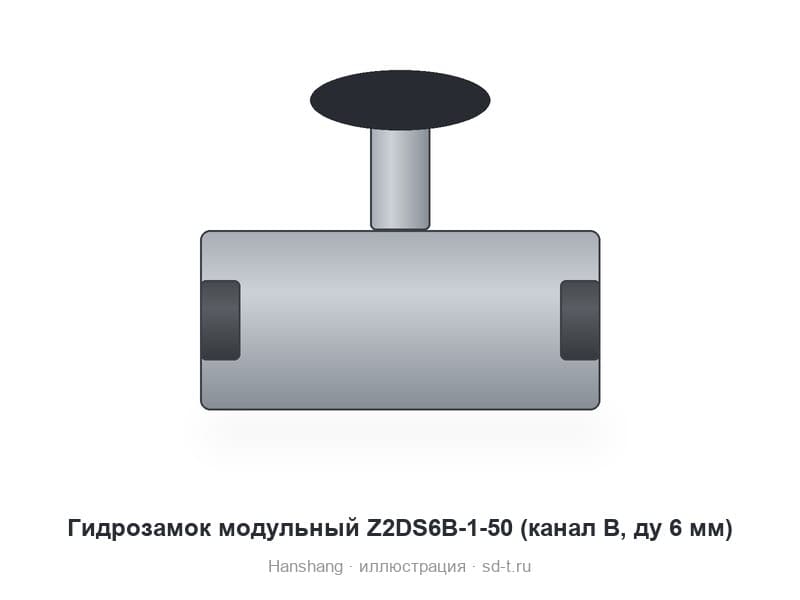 Гидрозамок модульный Z2DS6B-1-50 (канал B, ду 6 мм)