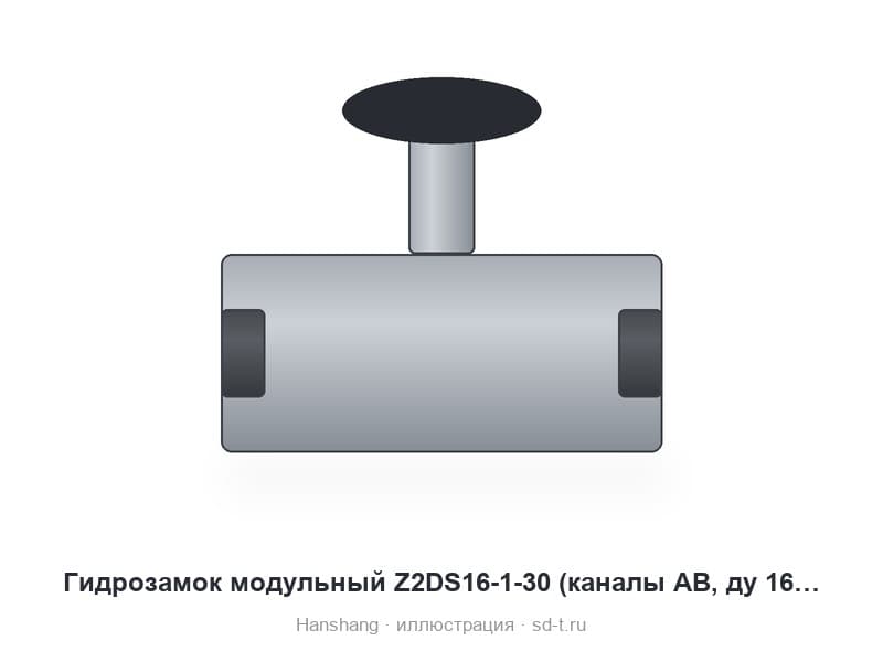 Гидрозамок модульный Z2DS16-1-30 (каналы AB, ду 16 мм)