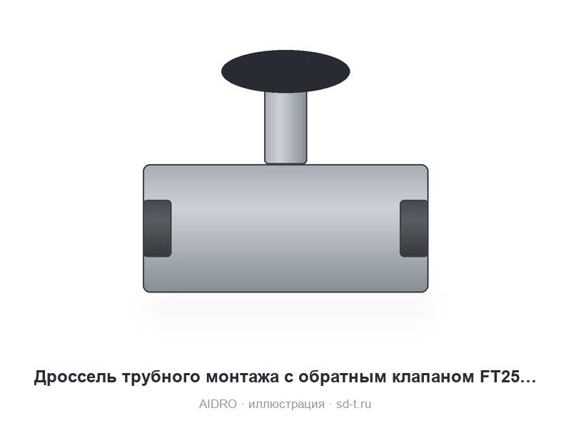 Дроссель трубного монтажа с обратным клапаном FT251/5-S-12