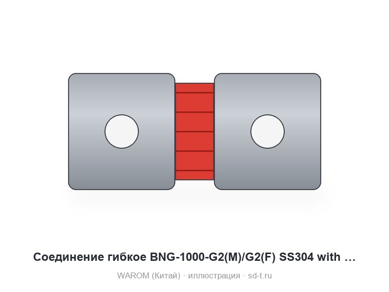 Соединение гибкое BNG-1000-G2(M)/G2(F) SS304 with 1 -? 63mm brass earth lug