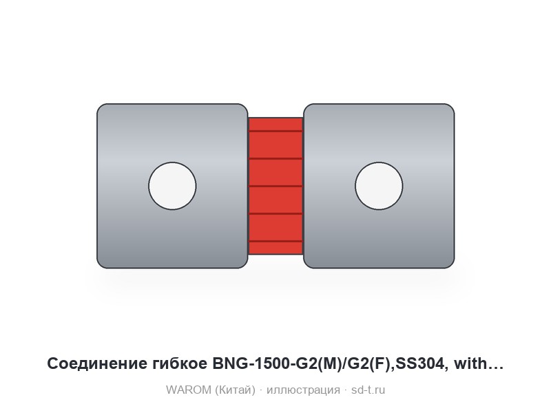 Соединение гибкое BNG-1500-G2(M)/G2(F),SS304, with 1-? 63mm brass earth lug