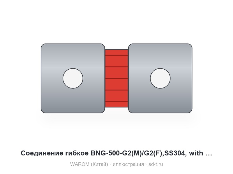 Соединение гибкое BNG-500-G2(M)/G2(F),SS304, with 1-? 63mm brass earth lug