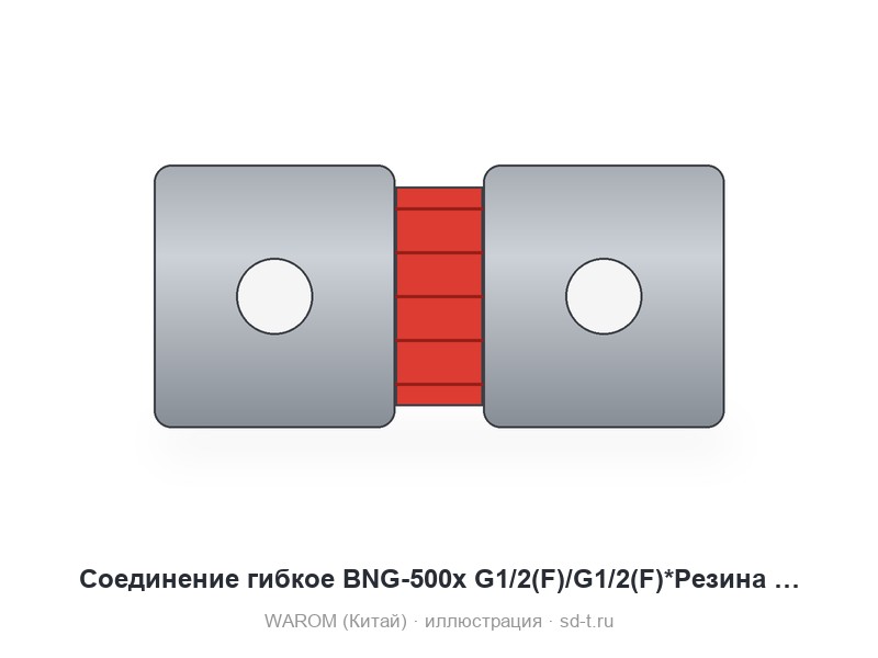 Соединение гибкое BNG-500x G1/2(F)/G1/2(F)*Резина 1Ex d IIC Gb