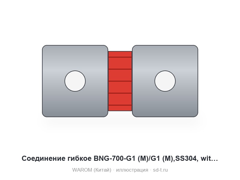 Соединение гибкое BNG-700-G1 (M)/G1 (M),SS304, with 2-? 32mm brass earth lug
