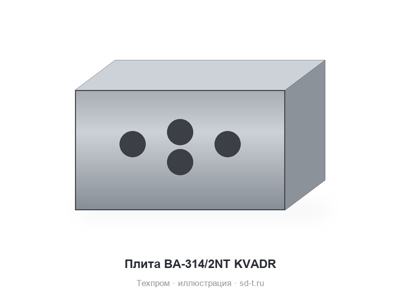Плита ВА-314/2NT KVADR